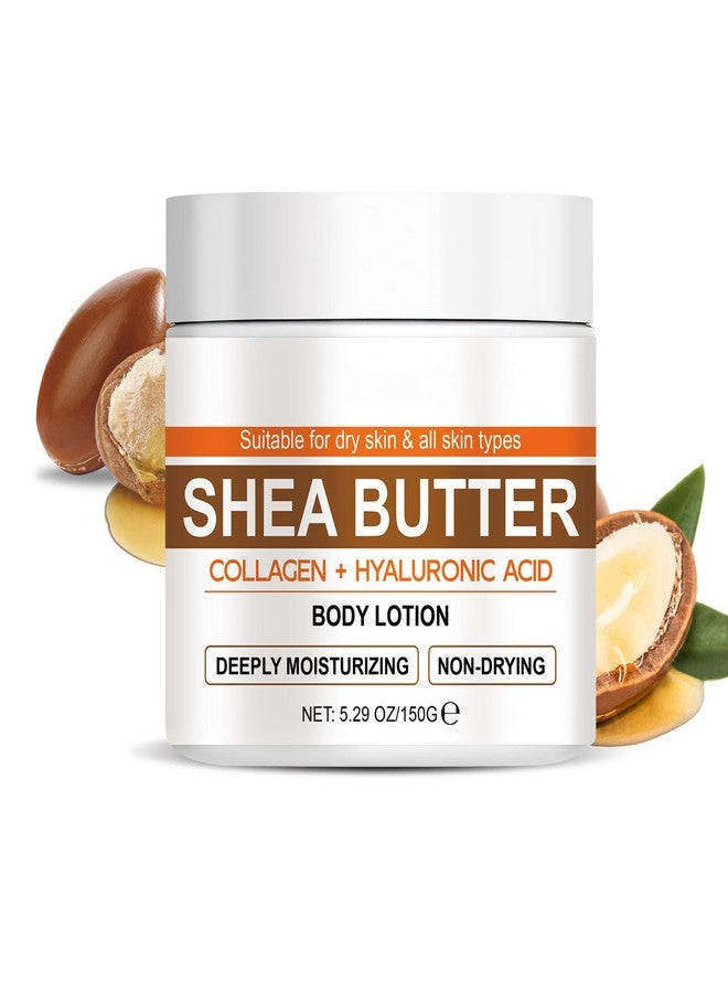 Grospe Shea Body Butter for Dry, Extremely Dry, Sensitive Skin,Body Cream with Marine Collagen, Shea Butter & Argan Oil for Women & Men - Image 1
